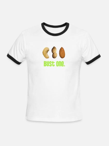 Bust One Nuts - Men's Ringer T-Shirt - white/black