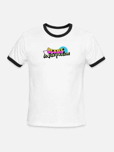 Jesus is the Reason - Men's Ringer T-Shirt - white/black