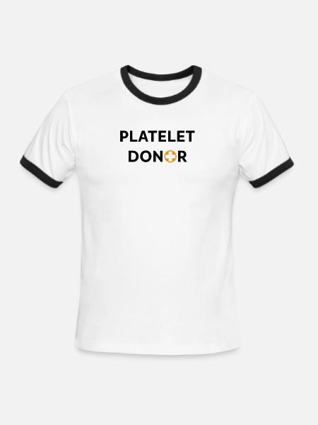 Platelet Donor - Men's Ringer T-Shirt - white/black
