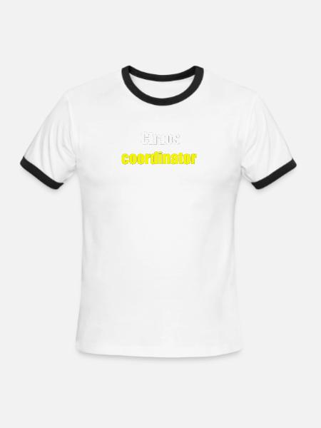  Funny Chaos Coordinator Groovy Teacher T-Shirt - Men's Ringer T-Shirt - white/black