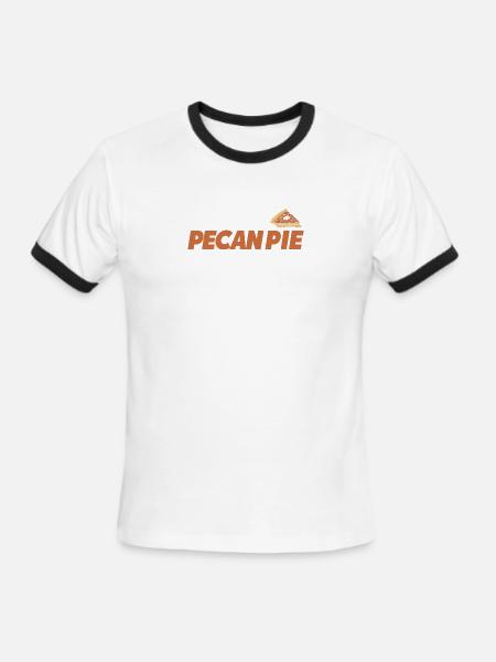 Pie Day Baking Pecan Pie - Men's Ringer T-Shirt - white/black