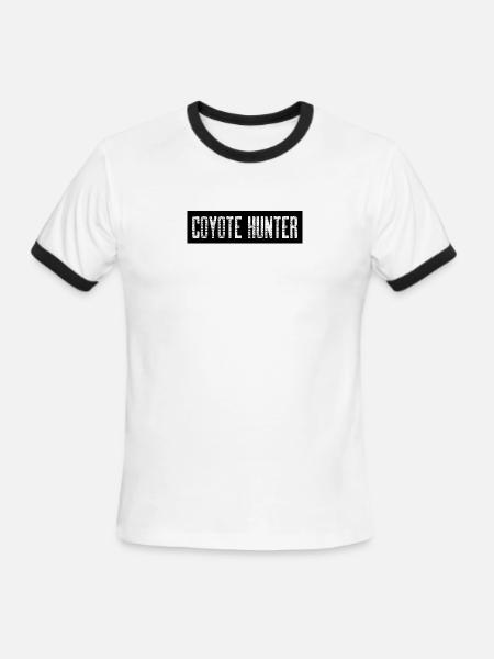 Coyote Hunter; Black with White - Men's Ringer T-Shirt - white/black