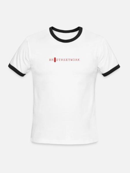 HR Streetwork Urban Glyph - Men's Ringer T-Shirt - white/black