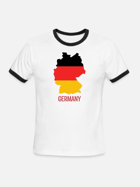 Germany - Men's Ringer T-Shirt - white/black