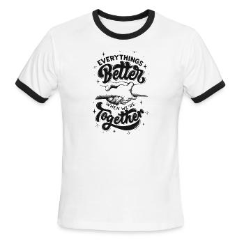 Everything’s better when we’re together - Men's Ringer T-Shirt - white/black - Front - Jackson (183cm)
