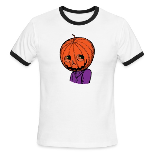Pumpkin Head Halloween - Men's Ringer T-Shirt