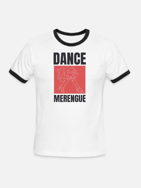 Dance Merengue, Latin music. - Men's Ringer T-Shirt - white/black