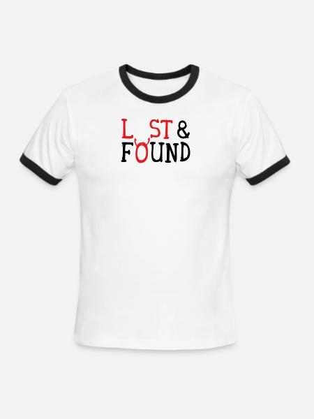 Lost and Found - Men's Ringer T-Shirt - white/black