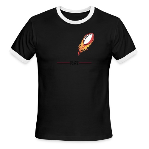 Force Flaming Football - Men's Ringer T-Shirt