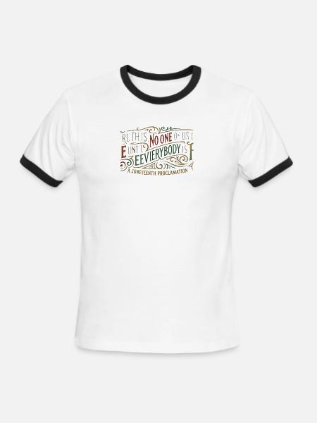 No One Is Free Until All Are - Men's Ringer T-Shirt - white/black