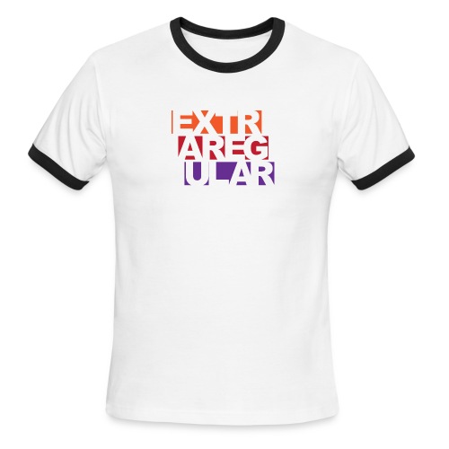 extra regular logo 2 png - Men's Ringer T-Shirt