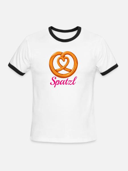 pretzel spatzl - Men's Ringer T-Shirt - white/black