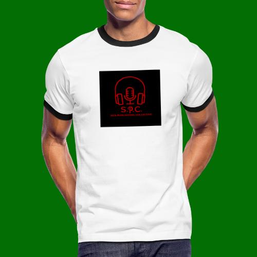 SPC Logo Black/Red - Men's Ringer T-Shirt