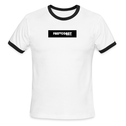 fastcoast black logo - Men's Ringer T-Shirt