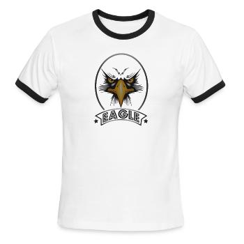 KERINCI Eagle - Men's Ringer T-Shirt - white/black - Front - Jackson (183cm)