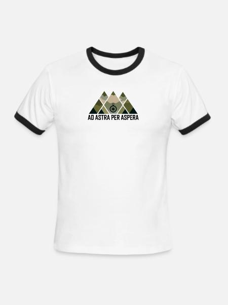 Astral Peaks Compass - Men's Ringer T-Shirt - white/black