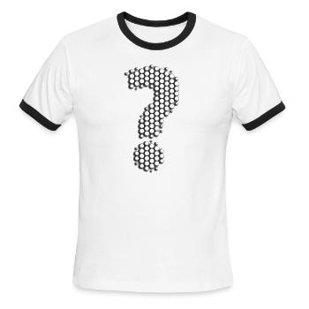 Question Mark - Men's Ringer T-Shirt - white/black - Front - Jackson (183cm)