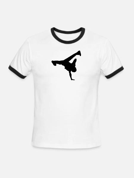 Breakdance - Men's Ringer T-Shirt - white/black