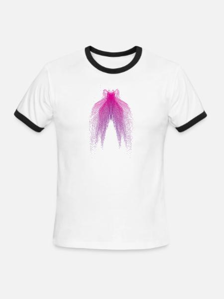 Abstract Dot Design - Men's Ringer T-Shirt - white/black