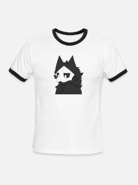 Mono Wolfish Avatar - Men's Ringer T-Shirt - white/black