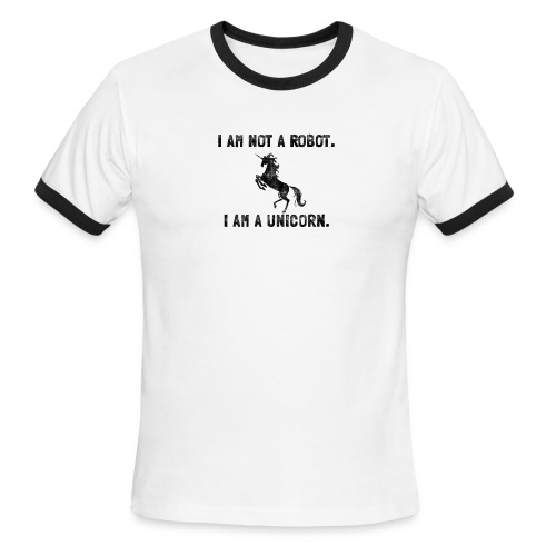 unicorn tall black - Men's Ringer T-Shirt