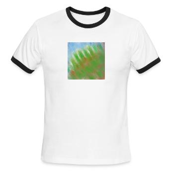 Grass - Men's Ringer T-Shirt - white/black - Front - Jackson (183cm)