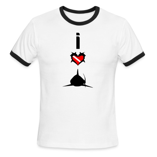 I Love Sharks - Men's Ringer T-Shirt