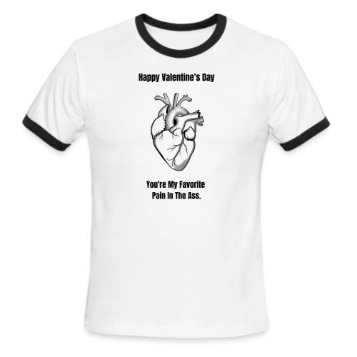 I'm Glad I Swiped Right T-Shirt | Funny Valentine - Men's Ringer T-Shirt