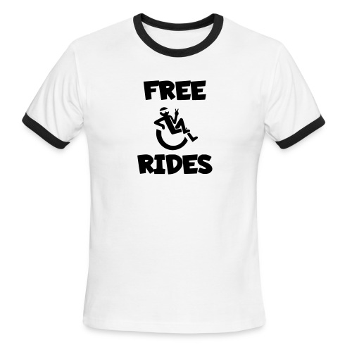 This wheelchair user gives free rides - Men's Ringer T-Shirt
