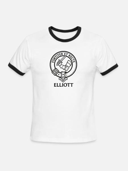 Knight Dagger Crest - Men's Ringer T-Shirt - white/black