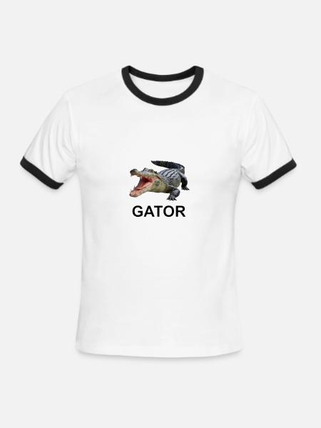 Gator shirt - Men's Ringer T-Shirt - white/black