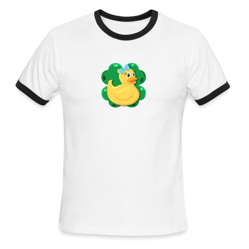 LuckyDuckyLogo - Men's Ringer T-Shirt