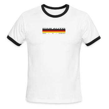 das auto made in germany - Men's Ringer T-Shirt - white/black - Front - Jackson (183cm)