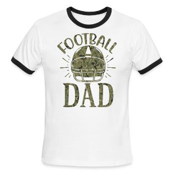 Football dad Camo Camo Camo Camo Camo - Men's Ringer T-Shirt - white/black - Front - Jackson (183cm)