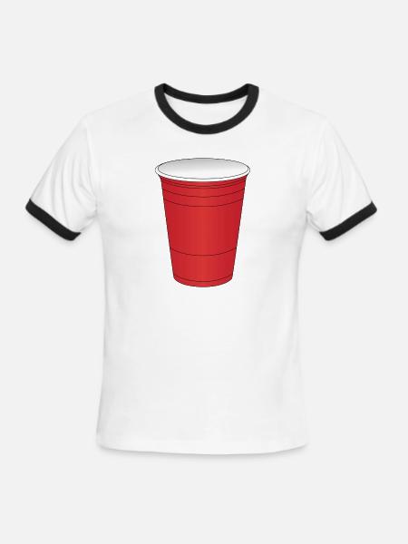 Red Solo Cup - Men's Ringer T-Shirt - white/black
