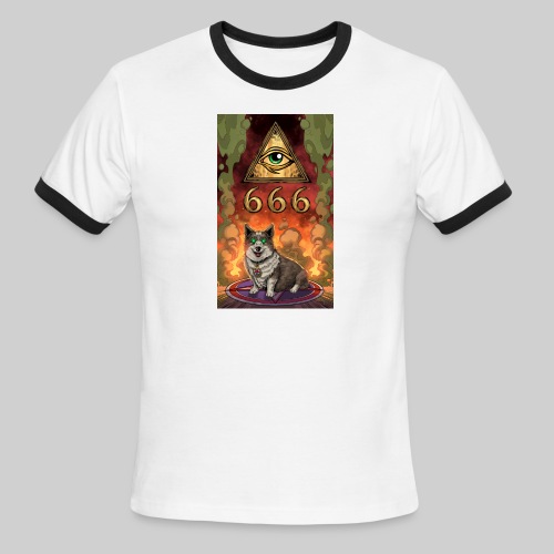 Satanic Corgi - Men's Ringer T-Shirt
