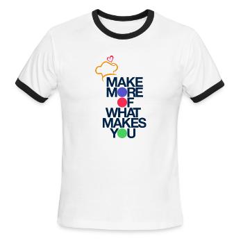 Make More of What Makes You - Men's Ringer T-Shirt - white/black - Front - Jackson (183cm)