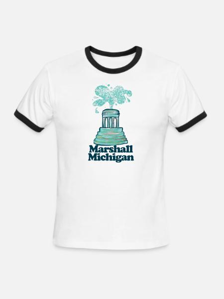 Marshall Michigan - Men's Ringer T-Shirt - white/black