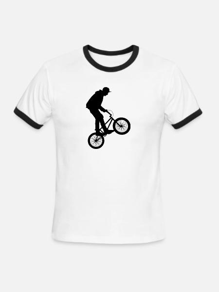 design BMX black - Men's Ringer T-Shirt - white/black