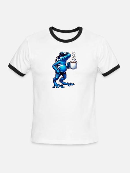 Poison Frog Coffee - Men's Ringer T-Shirt - white/black
