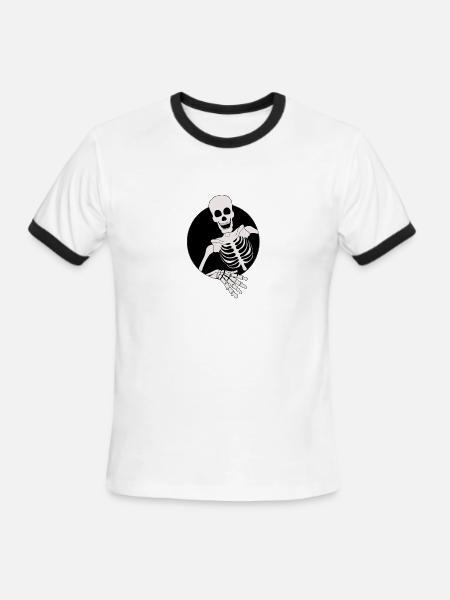 Hello everyone - Men's Ringer T-Shirt - white/black