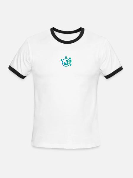 Global Team Connection - Men's Ringer T-Shirt - white/black