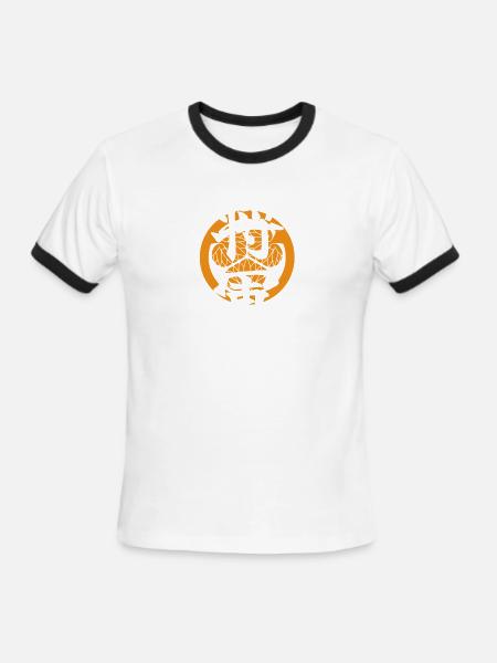 SHOGUN - Samurai Emblem Design Japanese kanji art - Men's Ringer T-Shirt - white/black