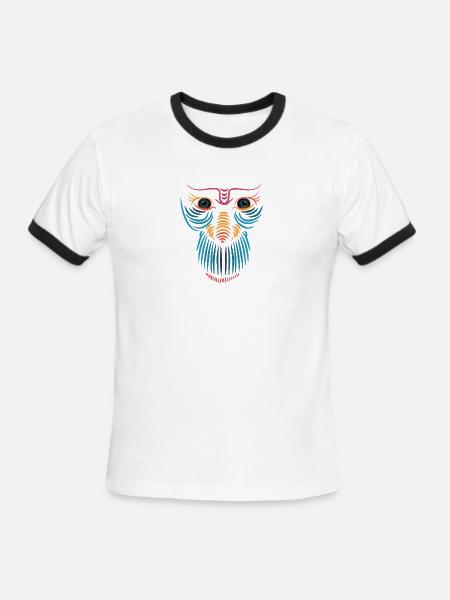 Smile Face - Men's Ringer T-Shirt - white/black