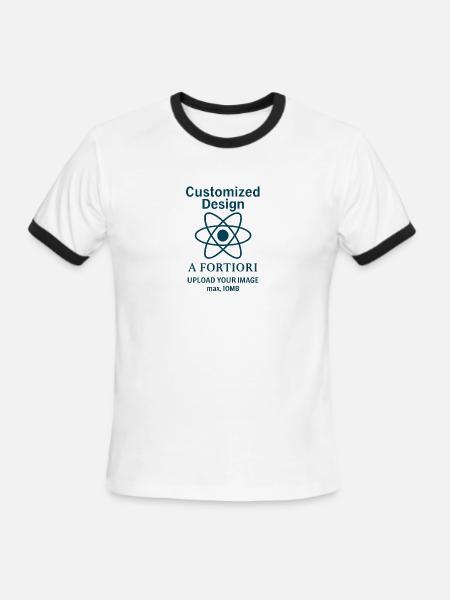 A Fortiori Atomic Logo - Men's Ringer T-Shirt - white/black