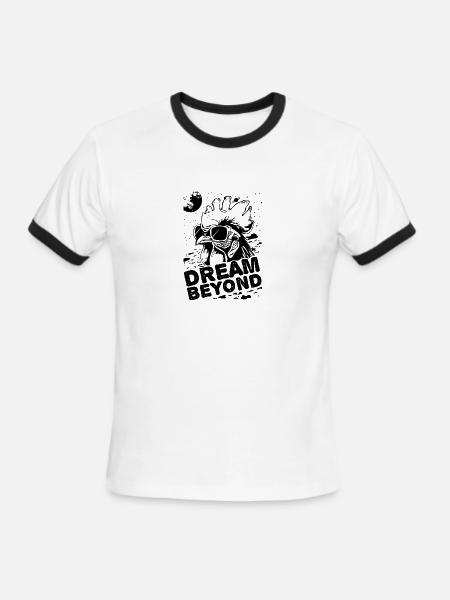 Noir Glyphs Nightscape - Men's Ringer T-Shirt - white/black