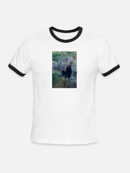 Choosing The Bear - Men's Ringer T-Shirt - white/black