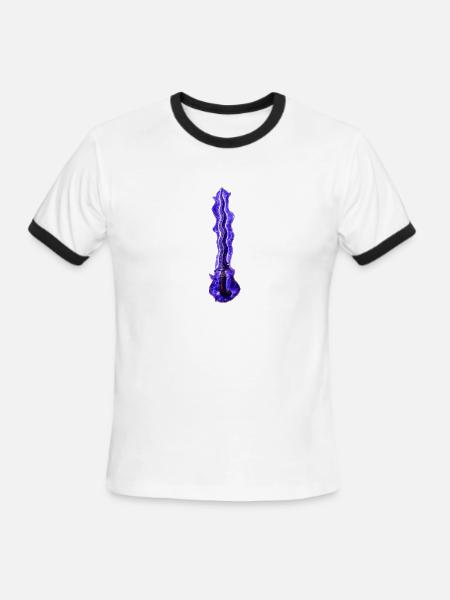 Violet Ember Dagger - Men's Ringer T-Shirt - white/black