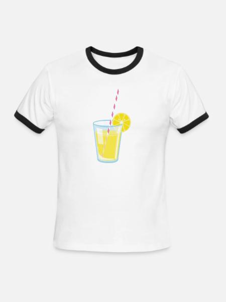 lemonade - Men's Ringer T-Shirt - white/black