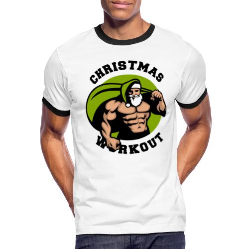 christmas bodybuilding santa fitness - Men's Ringer T-Shirt